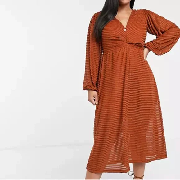knee length dresses for ladies Rent ASOS DESIGN Midi Dress With Batwing Sleeve And Wrap Waist In Scatter  Sequin